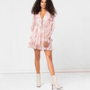 Ted Baker Irvete Ruffled Chiffon Playsuit Romper Coral